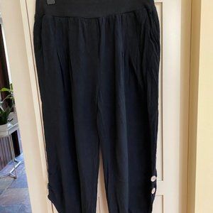 Red Coral linen blend pants